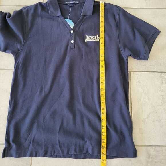 Devon & Jones Women's 100% Pima Cotton Buttons Short Sleeve Polo Lilac Shirt. L - Picture 4 of 5